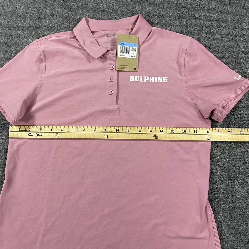 Nike Jacksonville University Polo Womens Medium Pink JU Dolphins NEW Read